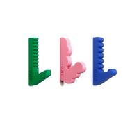 Aire Patères en Plastique Solide, Vert Rose Bleu Clair, Lot de 3, pour Vêtements Accessoires Chapeaux Sacs. Idéal pour la Maison, l'École, le Bureau.
