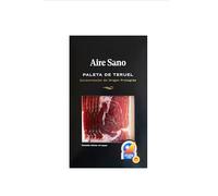 Aire Sano Gran Premier - Palette de Teruel D.O.P. Tranchée - Jambon Serrano Riche en Protéines, Sans Gluten et Sans Lactose - 9 à 11 Mois de Curation - 15 Unités de 80 g - Emballé Sous Vide