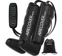 Airecover Bottes Pressothérapie Sans Fil, Drainage Lymphatique pour Douleur et Circulation Sanguine, Massage Musculaire & Récupération, 4 Chambres, 30-250 mmHg, 4 Modes, 3H Autonomie (M)