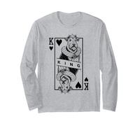 Airedale Terrier King of Hearts Amusant pour Les Amateurs De Chiens, Pop Art Manche Longue