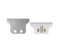 AIRERA Ensemble de Lames de Rechange Double T Wide #2215 pour Wahl 8081, 1 Lame Fixe en acier au Carbone avec 1 Lame Mobile en Céramique, compatible avec le Tondeuse 5 Star Detailer Wahl(Argent)