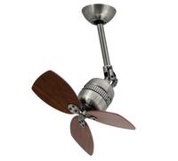 AireRyder Innovant Ventilateur de plafond Toledo avec interrupteur mural, étain antique, pâles avec effet noyer