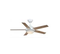 AireRyder Ventilateur de plafond Fresco blanc, télécommande incluse, pâles à double face blanc/pin, 112 cm