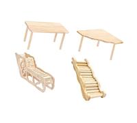 Aires de jeux en bois naturel non traité pour petits animaux avec bords à mâcher sûrs pour hamsters actifs et gerbilles