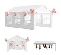 Airfish Tente de Reception 3x6 Imperméable, Résistante au Froid, Tonnelle de Jardin Exterieur UV 50+, Barnum pour Fête de Jardin, Fête de Vacances sous, Mariage Chapiteau, Blanc