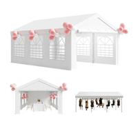 Airfish Tente de Reception 4x6 Imperméable, Résistante au Froid, Tonnelle de Jardin Exterieur UV 50+, Barnum pour Fête de Jardin, Fête de Vacances sous, Mariage Chapiteau, Blanc