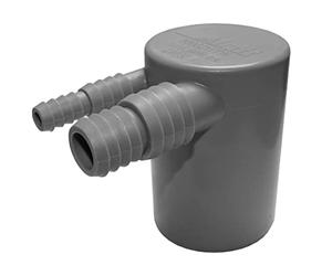 Airfit Double angle de raccordement pour machine à laver et sèche-linge à condensat DN 40 gris