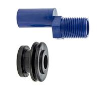 Airfit Kit d'arrivée d'urinoir 1/2" avec joint d'étanchéité, saut de 5 mm
