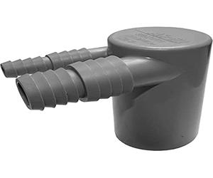 AIRFIT Raccord double pour machine à laver et séchage à condensation 1 x 8-11,5 mm et 1 x 14,5-20 mm DN40 50042WTW, Gris