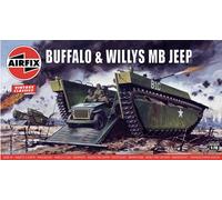 Airfix 02302V Buffalo Willys MB Jeep Kit Modèle Échelle 1:76 En Plastique