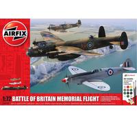 AIRFIX 1/72 KIT AVION BATTLE OF BRITAIN MEMORIAL FLIGHT MODÈLE AUTO STATIQUE