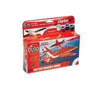 Airfix 1:72 Raf Red Arrows Hawk Modèle Kit Démarreur Set Avec Peinture & Colle -