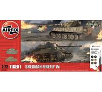 Airfix 50186 Kit Modèle Conflit Classique Tiger 1 Vs Sherman Firefly 1:72