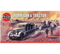 AIRFIX A02303V MAQUETTE 88MM FLAK GUN & TRACTOR, VINTAGE CLASSIC 1/76