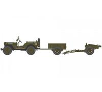 AIRFIX A02339 MAQUETTE WILLYS JEEP, TRAILER & 6PDR GUN 1/72