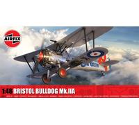 Airfix Maquette avion militaire Bristol Bulldog Mk.IIA – Plastique 1:48, 3 décorations décalcomanies