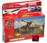 Airfix Maquette de char Sherman Firefly Set Petit débutants 1/72
