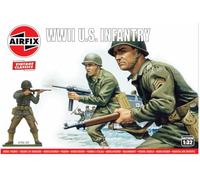AIRFIX - Ensemble de Figurines - A02703V Infanterie Américaine de la Seconde Guerre Mondiale, Kits de Maquettes en Plastique pour Adultes et Enfants de 8 Ans et Plus, 14 Figurines Non Peintes