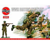 Airfix Ensemble de Figurines - A02718V Infanterie Britannique de la Seconde Guerre Mondiale, Kits de Maquettes en Plastique pour Adultes et Enfants de 8 Ans et Plus, 14 Figurines Non Peintes