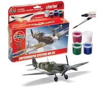 Airfix Small Beginners Set Supermarine Spitfire MkVc Modèle réduit d’aéronef à aile fixe Kit de montage 1:72
