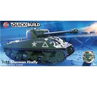 Airfix Quickbuild Kit de Construction de Réservoir - J6042 Sherman Firefly Tank Kit de Construction pour Enfants à Partir de 6 Ans, Jouets de Construction pour Garçons et Filles, Modélisme sans Colle
