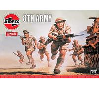 Airfix – Coffre de figurines Seconde Guerre Mondiale Britannique 8ème armée Échelle 1:76 Multicolore