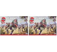 Airfix Seconde Guerre Mondiale Marines des États-Unis Multicolore 1 : 76 Scale (Lot de 2)