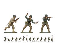 Airfix – Ensemble de figurines A02703V Infanterie américaine 2e GM, 14 figurines non peintes