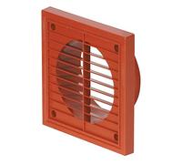 Airflow® Grille d'aération murale extérieure - Grille ronde en plastique avec moustiquaire pour conduit de 100 mm - Sortie d'air résistante aux intempéries - 154 mm x 154 mm