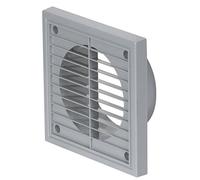 Airflow® Grille d'aération murale extérieure - Grille ronde en plastique grise pour conduit de 150 mm - Sortie d'air résistante aux intempéries - 187 mm x 187 mm