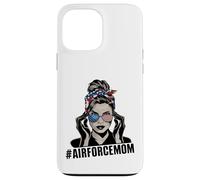 Airforce Mom Apparel American Messy Chignon Cheveux Airforce Mom Coque pour iPhone 13 Pro Max