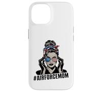 Airforce Mom Apparel American Messy Chignon Cheveux Airforce Mom Coque pour iPhone 14