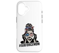 Airforce Mom Apparel American Messy Chignon Cheveux Airforce Mom Coque pour iPhone 16