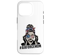 Airforce Mom Apparel American Messy Chignon Cheveux Airforce Mom Coque pour iPhone 16 Pro