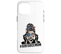 Airforce Mom Apparel American Messy Chignon Cheveux Airforce Mom Coque pour iPhone 16 Pro Max