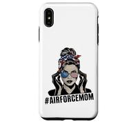 Airforce Mom Apparel American Messy Chignon Cheveux Airforce Mom Coque pour iPhone XS Max