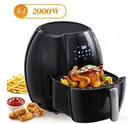Airfryer 8L 2000W, friteuse à air sans huile, 8 programmes LED, cuisson rapide et saine, capacité familiale, pa FRITEUSE ELECTRIQUE