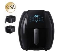 Airfryer 9.5L, Friteuse à Air Chaud 2000W, 8 Programmes Prédéfinis, Température Réglable 80°C-200°C, Boutons Anti-Brûlure