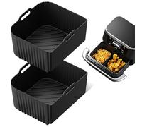Airfryer Accessoires pour friteuse à air chaud Ninja AF500EU, moule en silicone de 10,4 l, avec grille de cuisson, moule de cuisson en silicone, pince en silicone, gants en silicone, moules à muffins