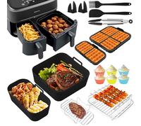 Airfryer Accessoires pour Philips Dual Basket Airfryer Série 3000/5000 (6L/3L), Forme sur mesure 1:1, Sans BPA, Accessoire de friteuse à air chaud avec moule en silicone et moule à gaufres en silicone