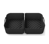 Airfryer AF500 Accessoires pour Ninja Foodi Flexdrawer AF500UK 10,4 L, 2 x 5,2 L Moule en silicone pour friteuse à air chaud Ninja af500DE, four micro-ondes, mieux que le papier jetable Liner, noir