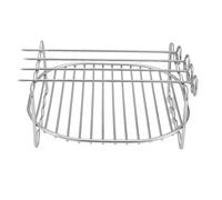 Airfryer Cooking Rack - Compartiment à brochettes en acier, support alimentaire compact | Cadre de support multi-niveaux antiadhésif avec os pour étreindre les légumes, les objets grillés, utilisation