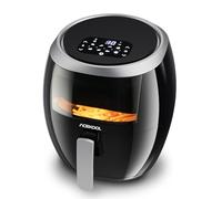 Airfryer Digital Friteuse à air chaud sans huile 8 l avec 8 programmes et écran tactile LED, friteuse à air chaud 1800 W avec friteuse antiadhésive, fenêtre de visualisation, température réglable