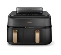 Philips Airfryer Série 5000 - Air Fryer double panier avec cuisson vapeur, 9L, RapidAir, 19 modes de cuisson, jusqu'à 90% de matières grasses en moins, AirSteam, nettoyage vapeur, HomeID (NA552/00)