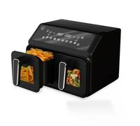 airfryer - friteuse à air sans huile 8l 8L 2200W Double cuve Friteuse à air chaud, Fenêtre de visualisation, 10 programmes automatiq