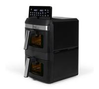 Airfryer - LIVOO - Friteuse à air chaud double bac 13 L - 2 x 6 5 L 2800 W 12 programmes 60-200°C Écran tactile