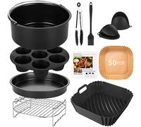Airfryer Lot de 10 accessoires pour friteuse à air chaud XL et XXL de 20,3 cm, compatible avec COSORI 4,7 L Philips 6,2 l