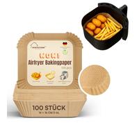 Airfryer Lot de 100 feuilles de papier cuisson carré antiadhésif 16 x 16 cm 3-6 l