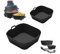 Airfryer Lot de 2 moules en silicone pour Ninja CRISPi FN101EU Air Fryer - 3,8 l et 1,4 l - Réutilisable - Accessoire pour friteuse à air ninja