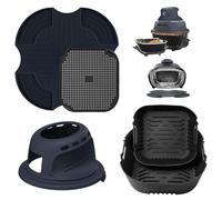 Airfryer Lot de 2 moules en silicone pour Ninja CRISPi FN101EU Airfryer + protection anti-éclaboussures + tapis en silicone + housse de protection pour accessoires Ninja Crispi, réutilisable, moule en